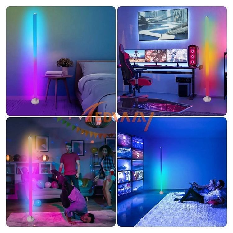 Lámpara de piso de luz ambiental de 150 cm de color para dormitorio