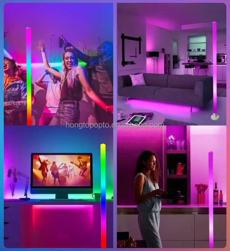 Control de aplicaciones DIY lámpara de piso de esquina LED iluminación multicolor para el dormitorio de bar sala de juegos