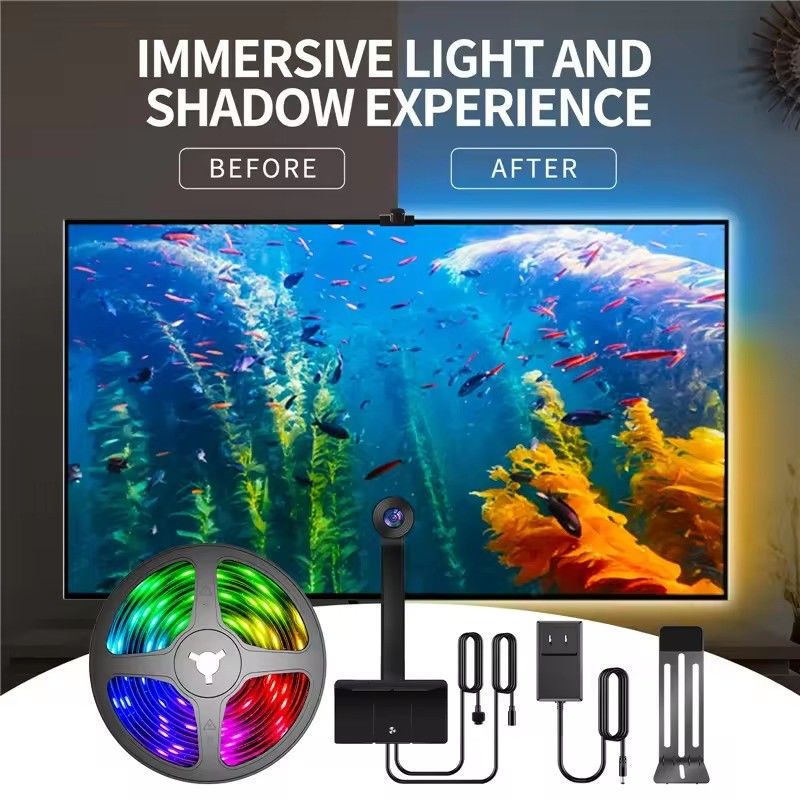 Tecnología de conectividad DC Wifi TV de inmersión de luz LED para 65-75 pulgadas Asistente