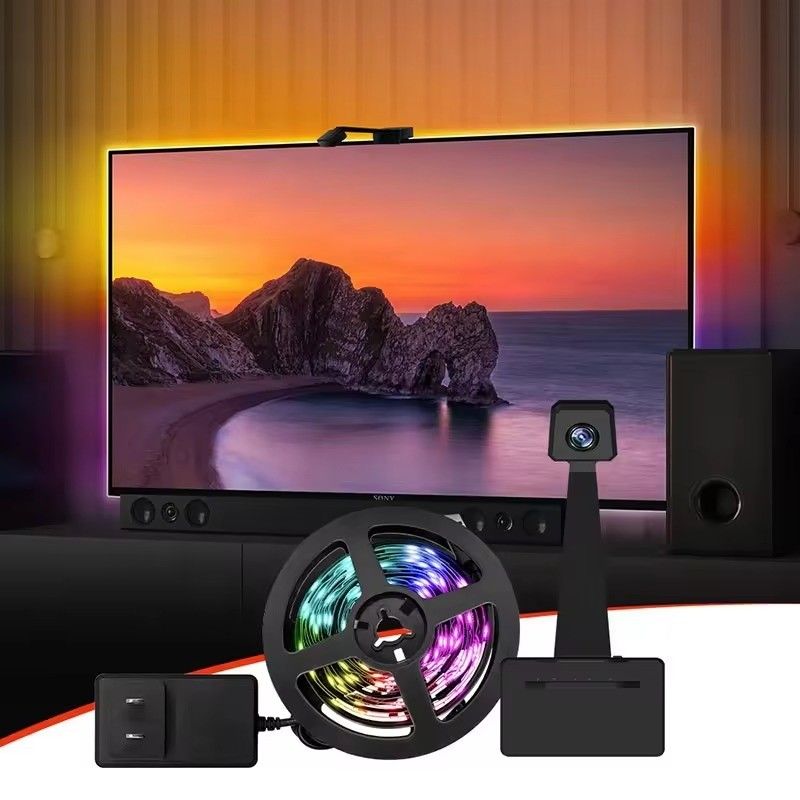 Tipo de LED Smd5050 Led Chip Atmosphere 16.4ft LED Strip Sincronización con la música de pantalla para Google TV