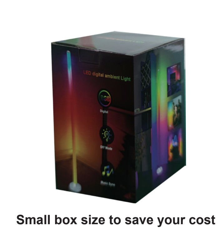 Esquina inteligente Luz ambiental Sonido atenuable Ritmo atmósfera Lámpara de suelo Control remoto