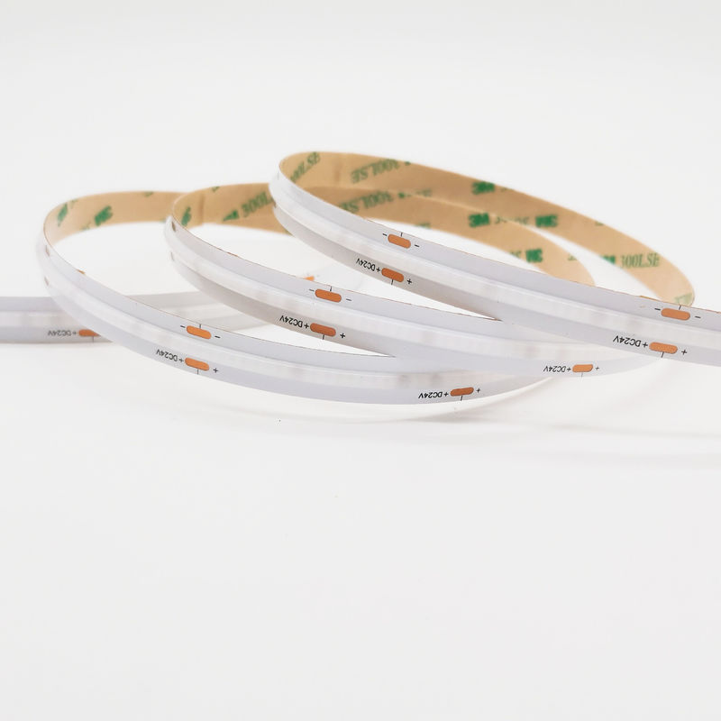 756LED RGB 10mm de ancho COB LED Strip Light Direct Support Dimmer y amplio rango de voltaje