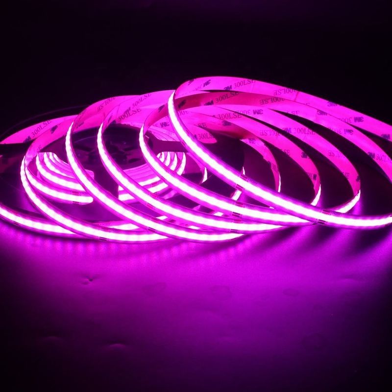 756LED RGB 10mm de ancho COB LED Strip Light Direct Support Dimmer y amplio rango de voltaje