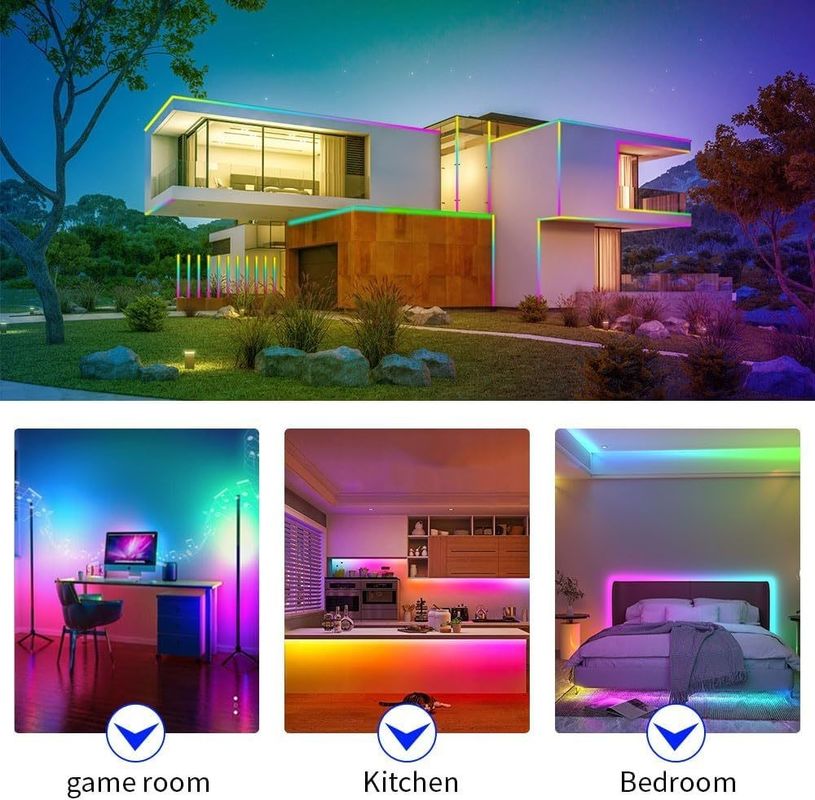Lámparas de banda LED de 24V RGBCCT COB 840LED para iluminación interior decorativa del paisaje