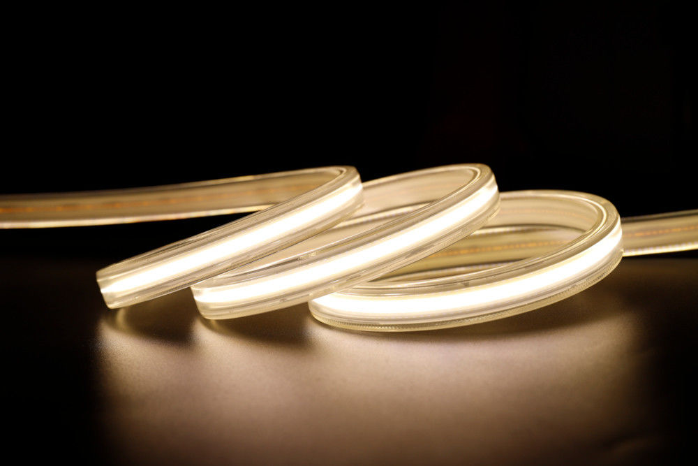 Luz de banda LED de alta tensión flexible COB IP65 impermeable 50M 100M por carrete con 30000 horas de vida útil y 80 CRI