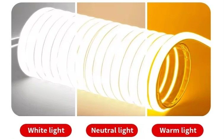 Luz de banda LED de alta tensión flexible COB IP65 impermeable 50M 100M por carrete con 30000 horas de vida útil y 80 CRI