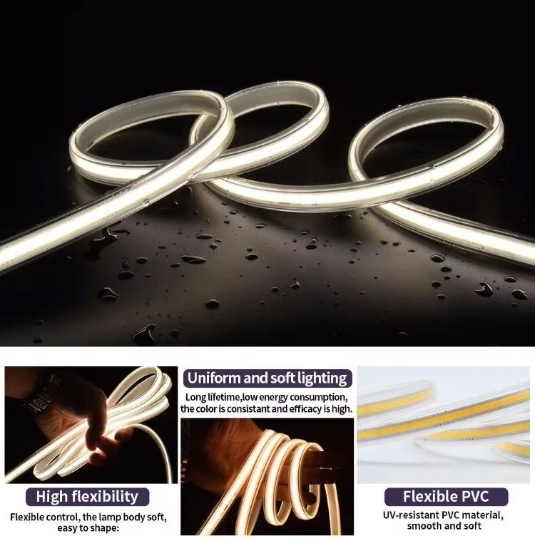 COB luz LED de banda resistente al agua IP65 220V 110V 2- Temperatura de color 2700K/3000K/4000K/6000K