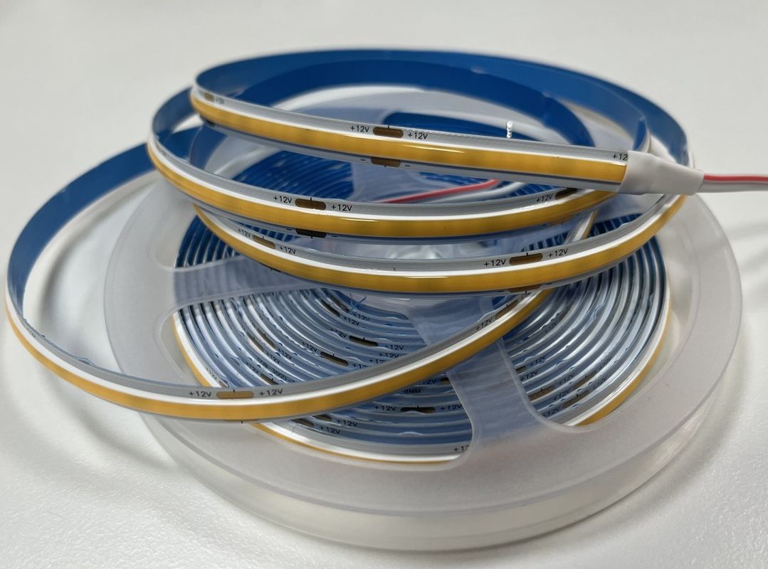 Ahorro de energía IP20 COB LED Strip Light 8mm PCB 300 chips por metro con flujo luminoso de 800lm