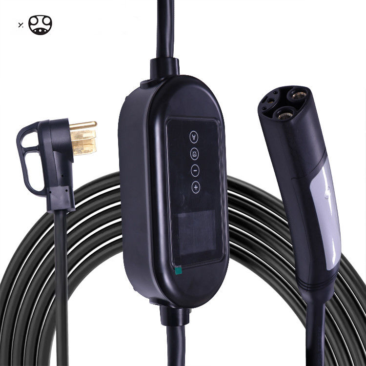 3Cargador de vehículos eléctricos de 7 kW con enchufe de carga femenina de tipo 2 y luz indicadora