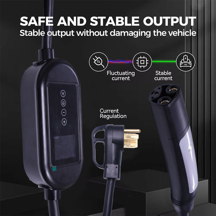 3Cargador de vehículos eléctricos de 7 kW con enchufe de carga femenina de tipo 2 y luz indicadora