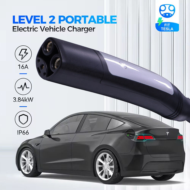 3.7 Kw EV cargador 5m Tipo 2 conector de carga femenino con luz de indicador LCD